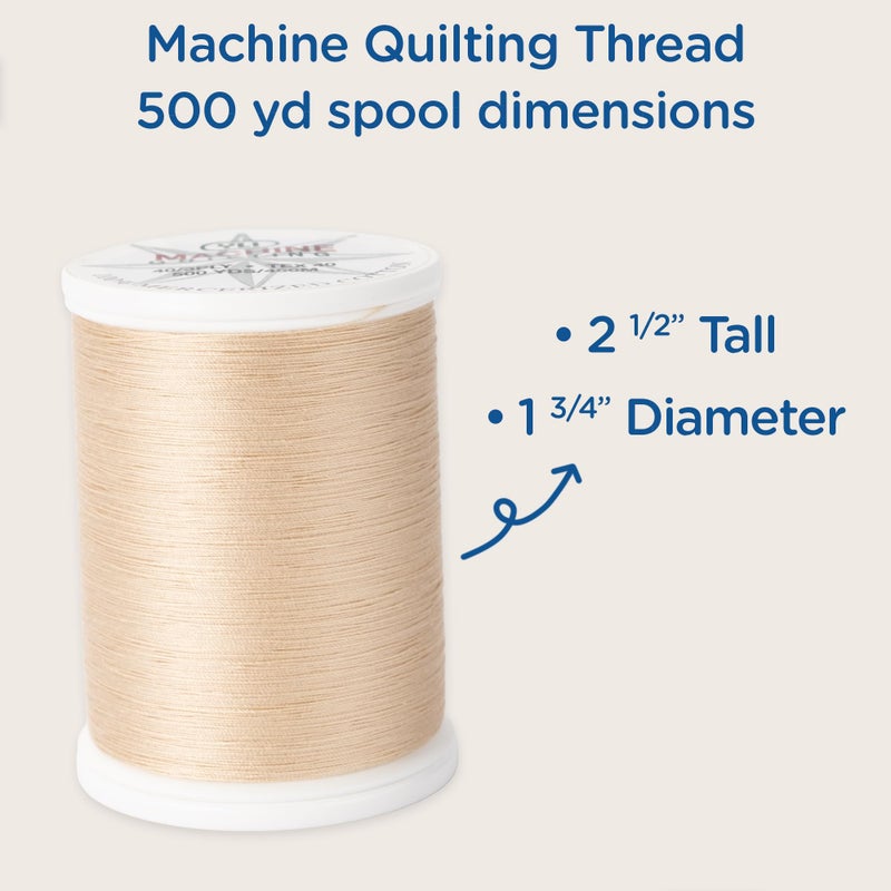 YLI Threads YLI Machine Quilting Thread - 40 wt. Extra-Long Staple Cotton Thread 500 yd Spool - Designed for Quilting - White - Image 3